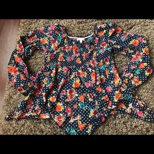 Girls Asymmetrical hem blouse, Sz M, 10, 12